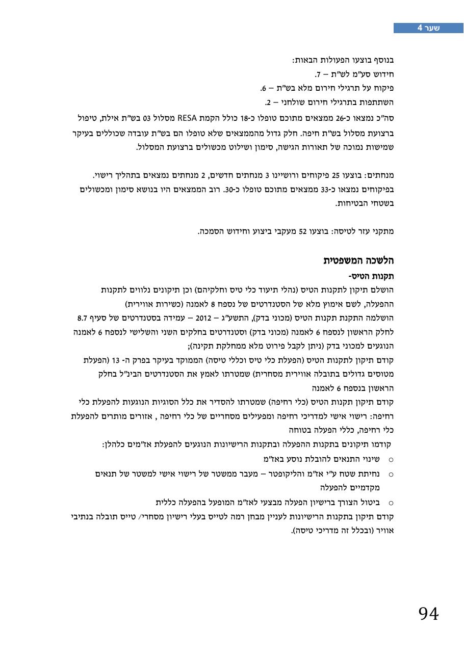 רת"א סיכום בטיחות 2012 – עמוד 98