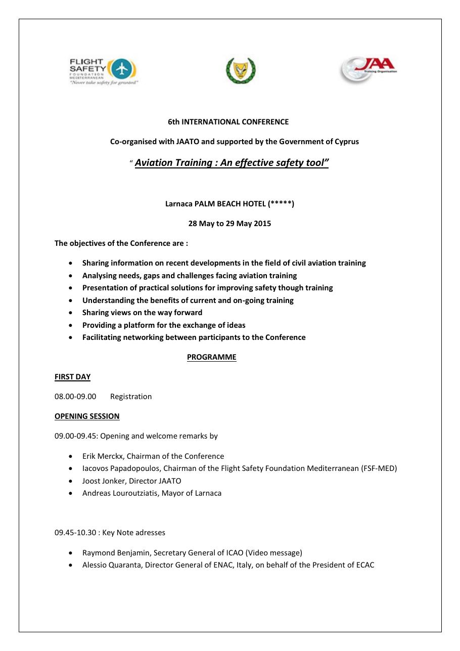 6th Conf Flight Safety – עמוד 1