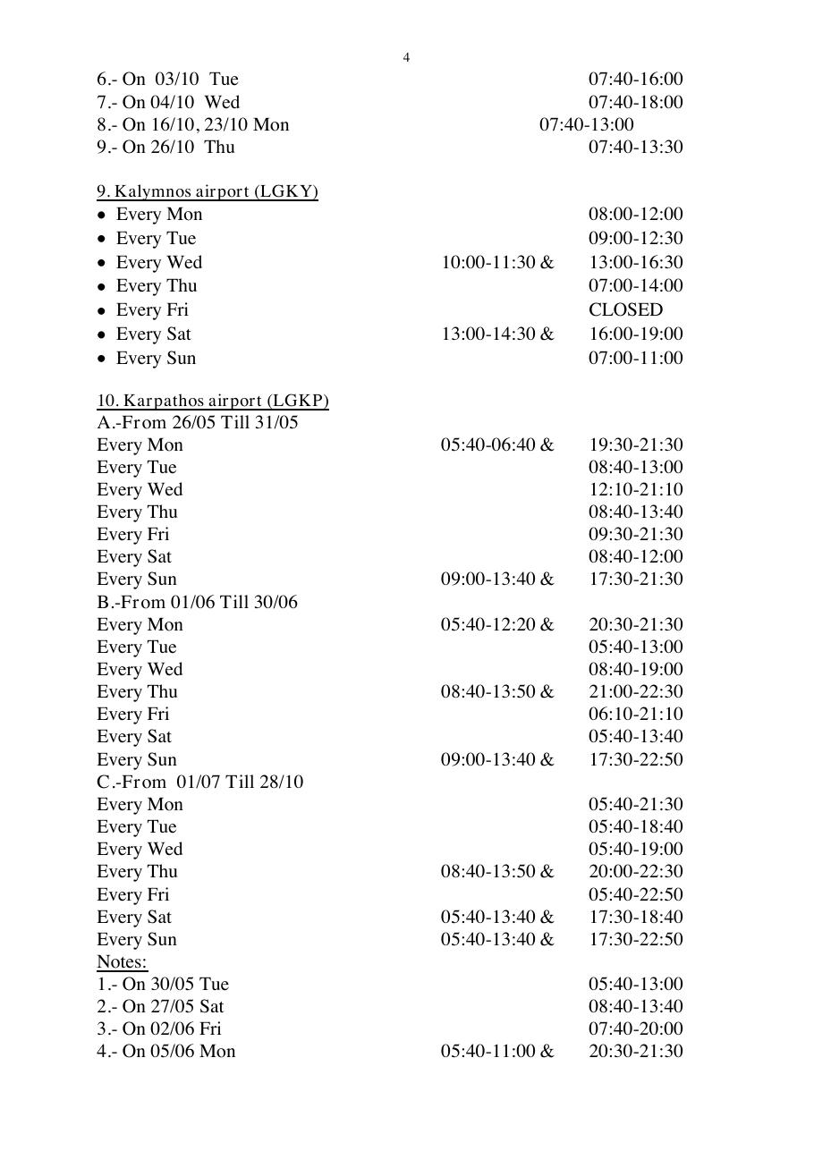 reek CAA airport op hours – עמוד 4