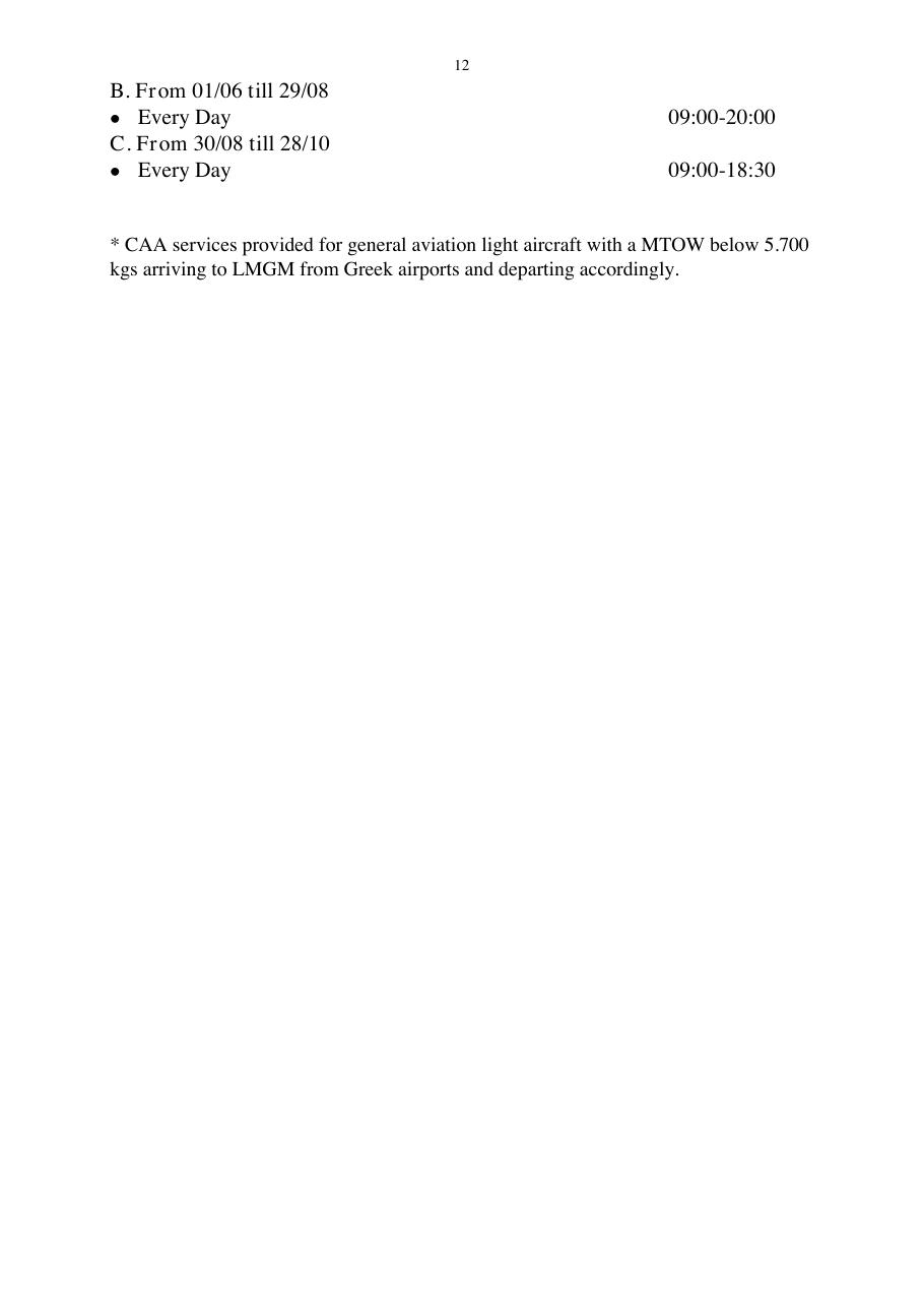 reek CAA airport op hours – עמוד 12