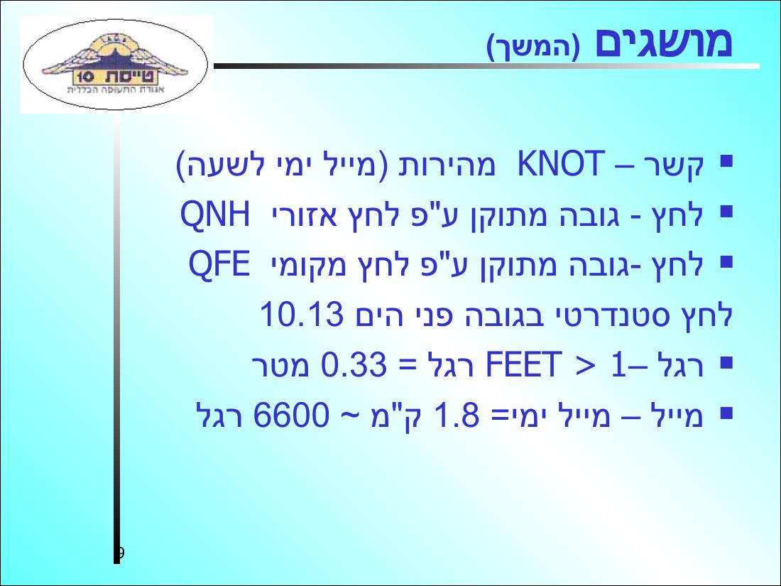 עיקרי ניווט אווירי – עמוד 9
