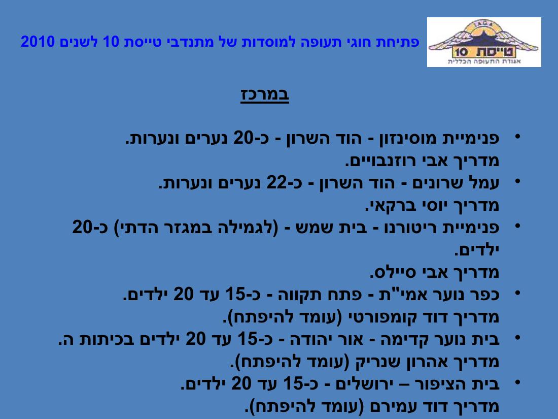 מצגת סיכום לשנת2009 – עמוד 7
