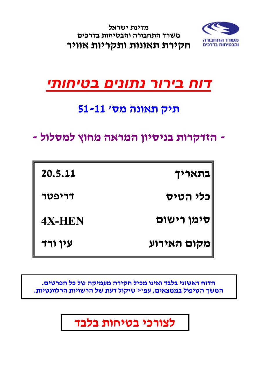 דוח מס. 51-11 – עמוד 1