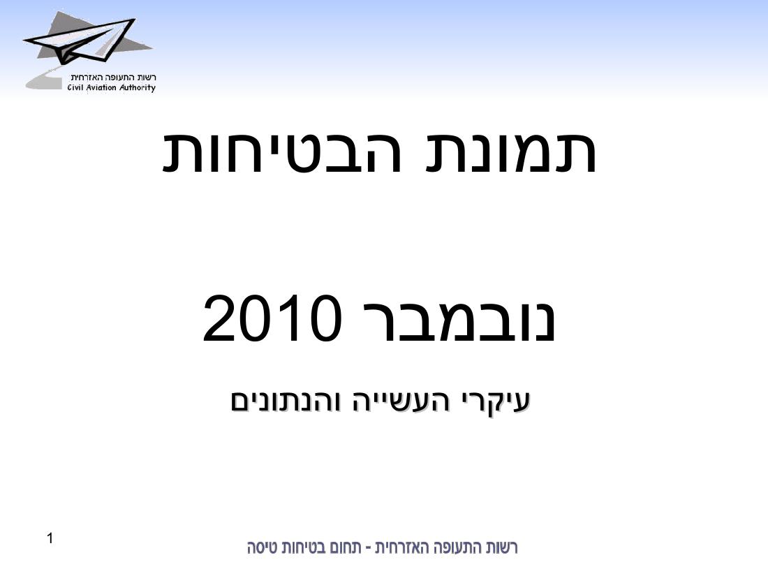 סיכום בטיחות נובמבר 2010 – עמוד 1