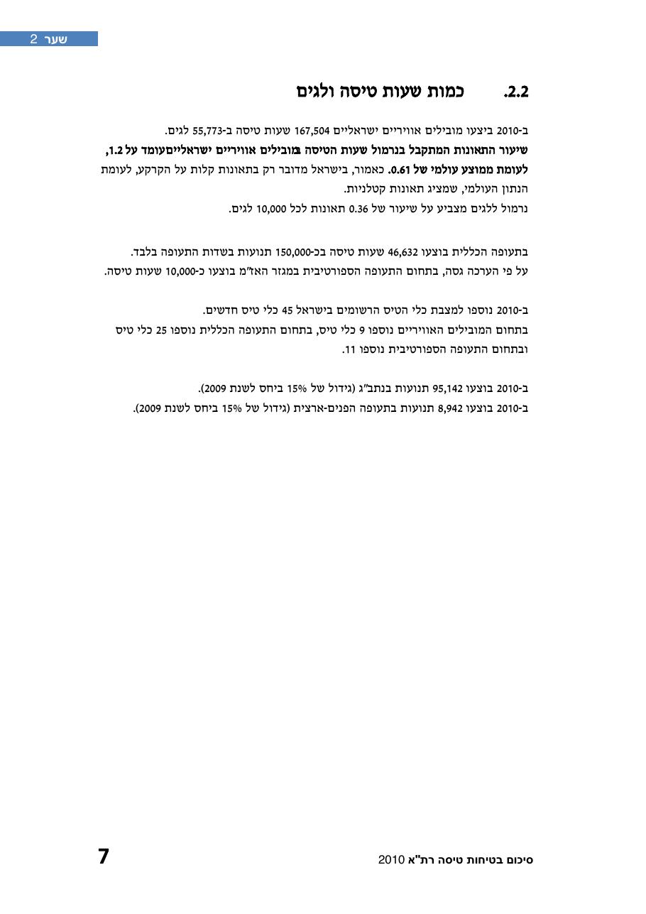 חוברת סיכום תמונת הבטיחות 2010 – עמוד 12