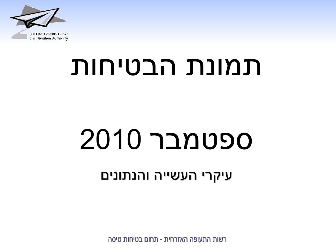 סיכום בטיחות לחודש ספטמבר 2010 - רת"א – עמוד 1