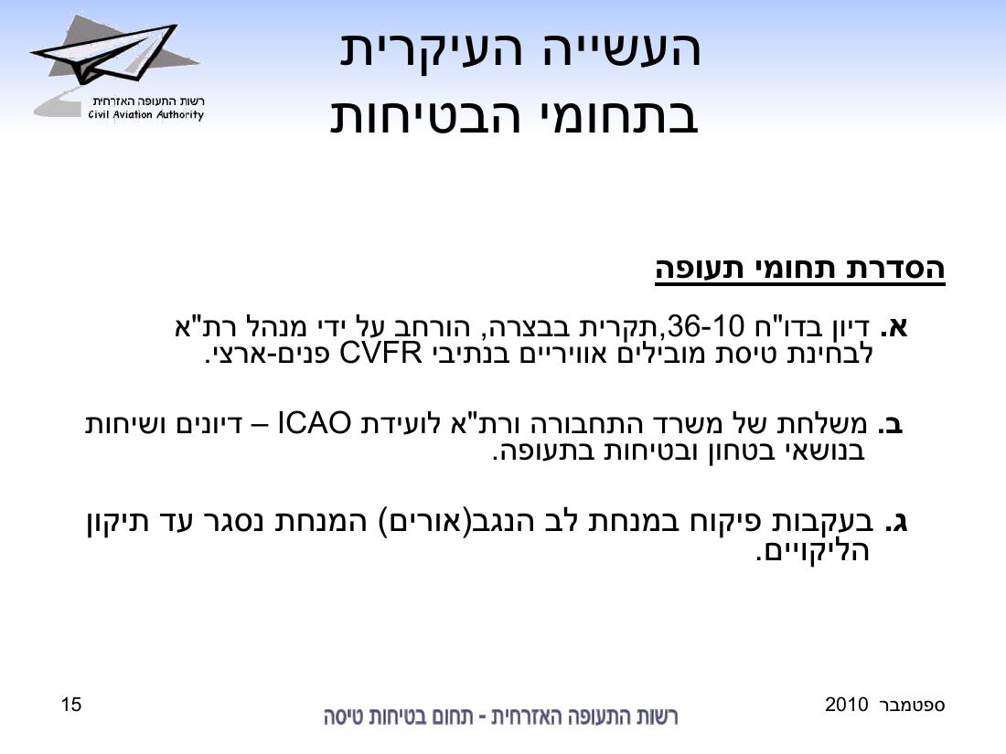 סיכום בטיחות לחודש ספטמבר 2010 - רת"א – עמוד 15