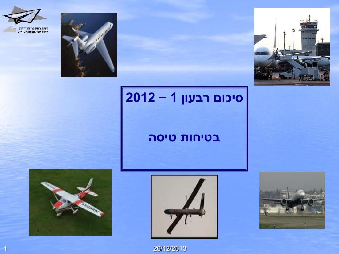 תמונת הבטיחות רבעון 1 - 2012 – עמוד 1