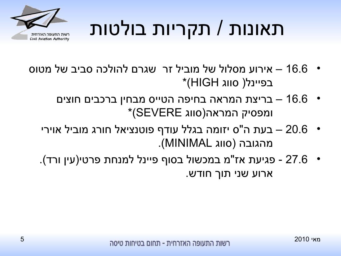 סיכום בטיחות לחודש יוני 2010 - רת"א – עמוד 5