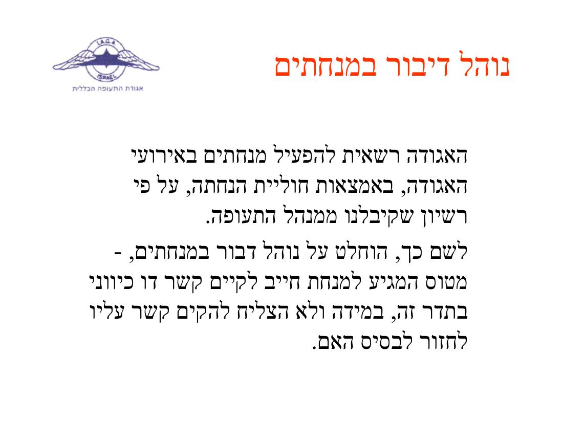נוהל דיבור במנחתים – עמוד 1