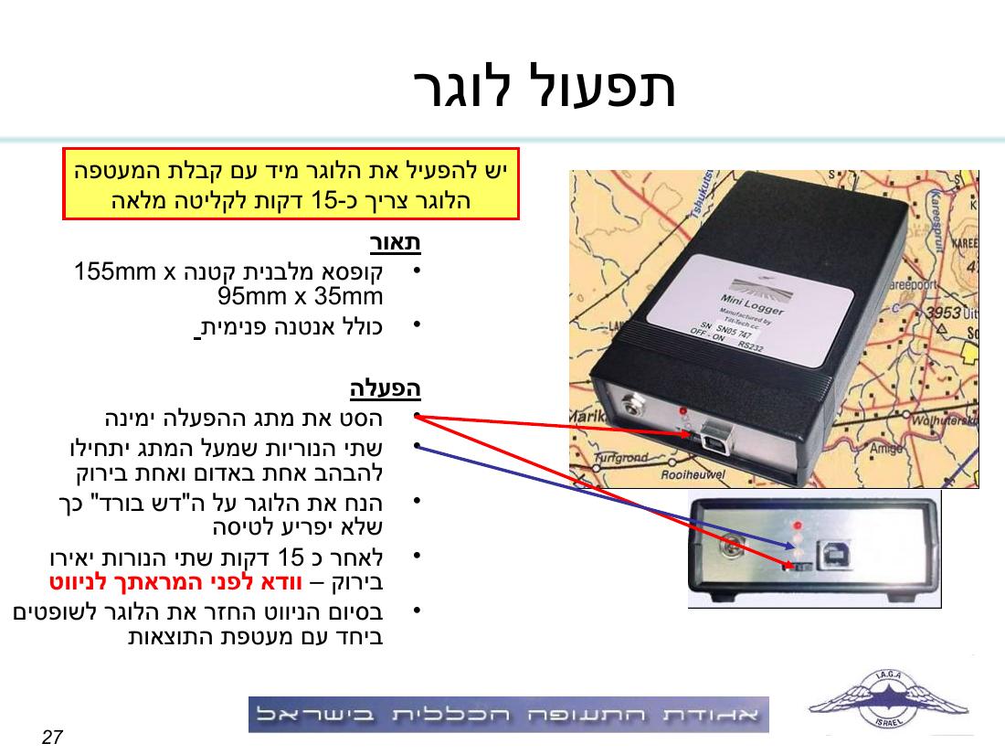 תדריך, לו"ז, סדר המראות לתחרות ניווט שבת 15.11.08 – עמוד 27