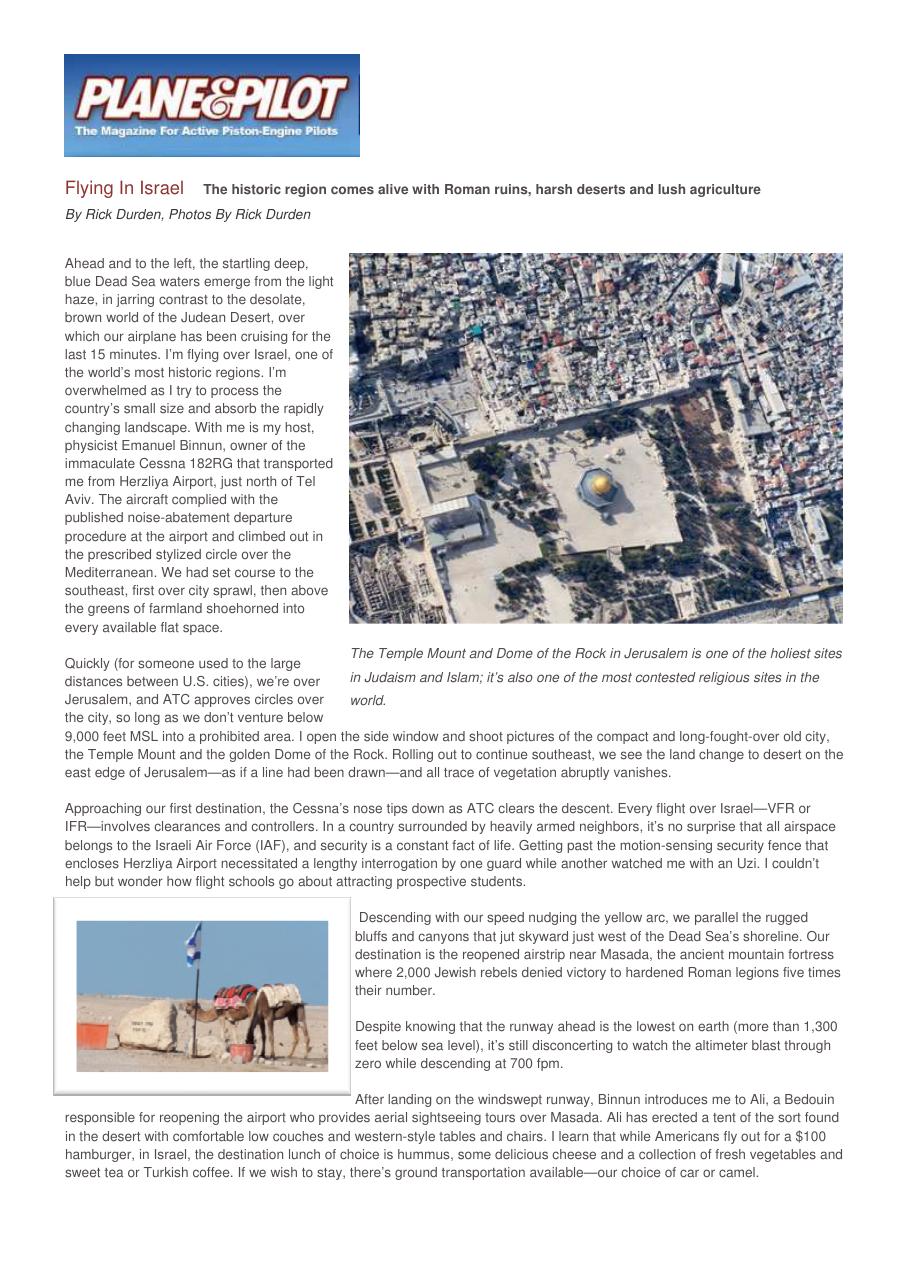 Flying In Israel – עמוד 1