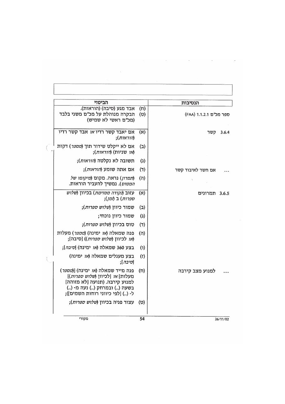 נוהל דיבור אלחוט אוירי – עמוד 58